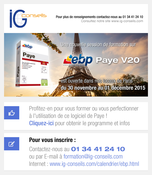 Formation Ebp Paye Paris